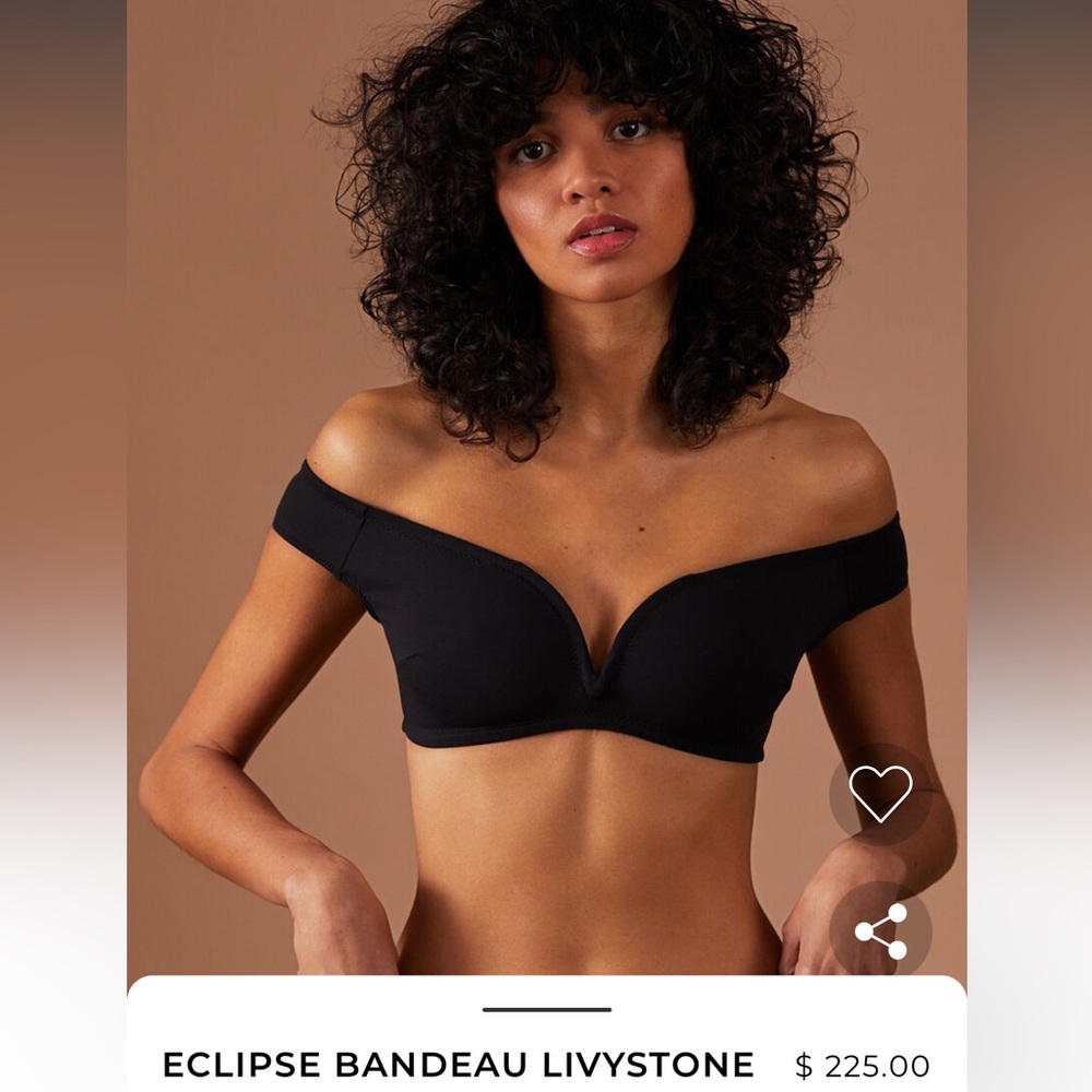 NWT Black - ECLIPSE BANDEAU LIVYSTONE bathing suit top